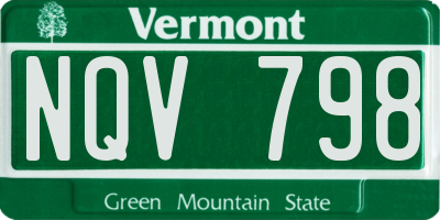 VT license plate NQV798