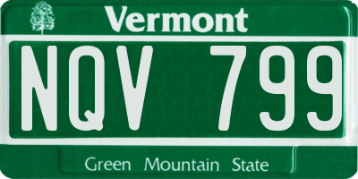 VT license plate NQV799