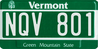VT license plate NQV801
