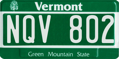 VT license plate NQV802