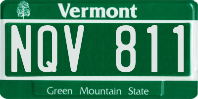 VT license plate NQV811