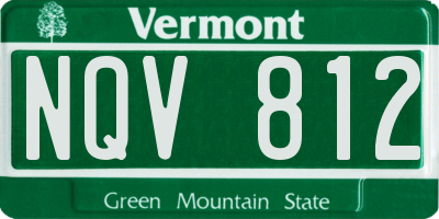 VT license plate NQV812
