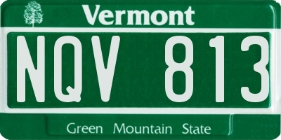 VT license plate NQV813