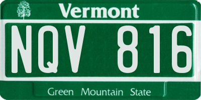 VT license plate NQV816