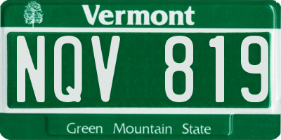 VT license plate NQV819
