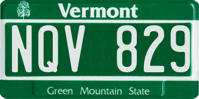 VT license plate NQV829