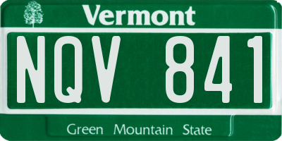 VT license plate NQV841