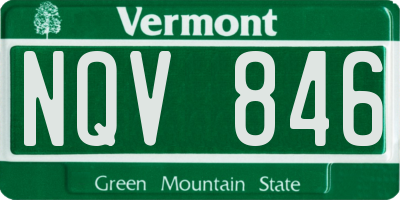 VT license plate NQV846