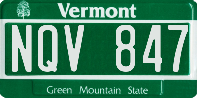 VT license plate NQV847