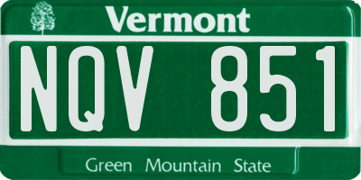 VT license plate NQV851