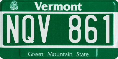 VT license plate NQV861