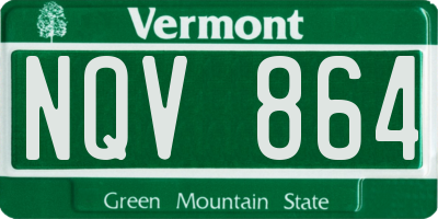 VT license plate NQV864