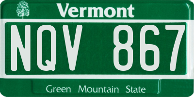 VT license plate NQV867