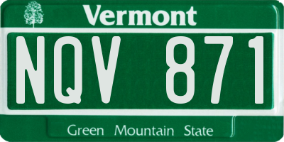 VT license plate NQV871