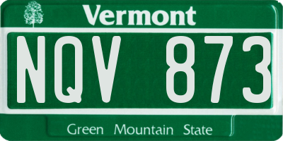 VT license plate NQV873