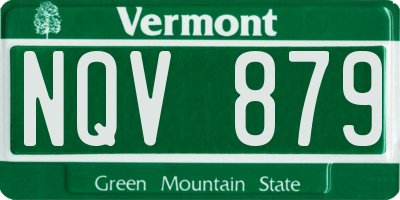 VT license plate NQV879