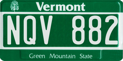 VT license plate NQV882