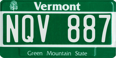 VT license plate NQV887
