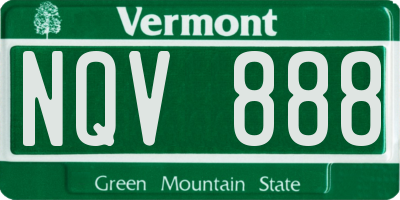 VT license plate NQV888