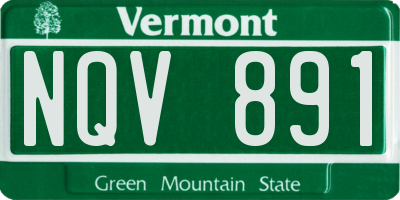 VT license plate NQV891