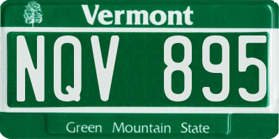 VT license plate NQV895