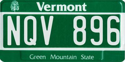 VT license plate NQV896