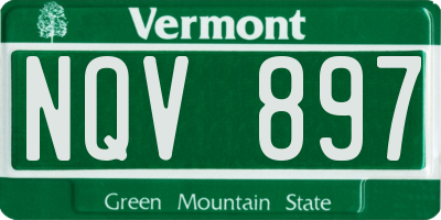 VT license plate NQV897