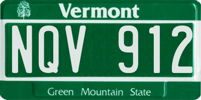 VT license plate NQV912