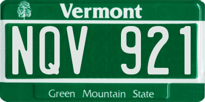 VT license plate NQV921