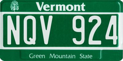 VT license plate NQV924