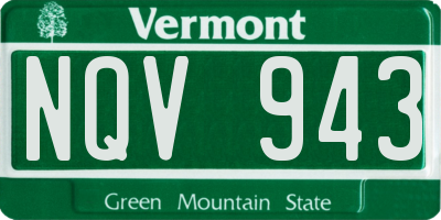 VT license plate NQV943