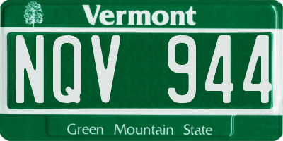 VT license plate NQV944