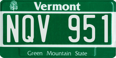 VT license plate NQV951