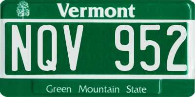 VT license plate NQV952