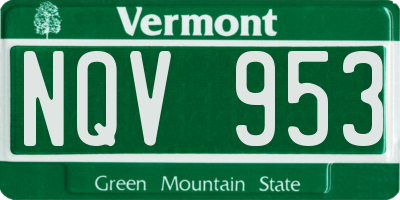 VT license plate NQV953