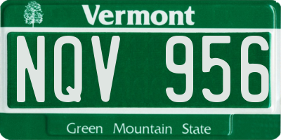 VT license plate NQV956