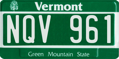 VT license plate NQV961