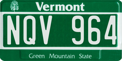 VT license plate NQV964