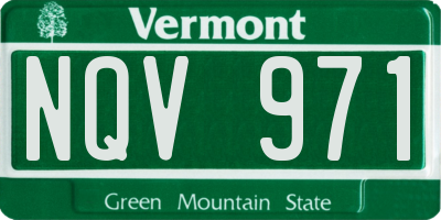 VT license plate NQV971