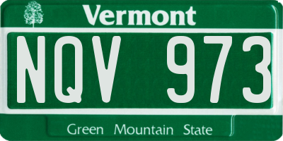 VT license plate NQV973