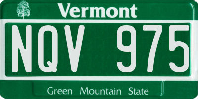 VT license plate NQV975