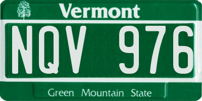 VT license plate NQV976
