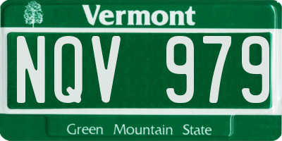 VT license plate NQV979