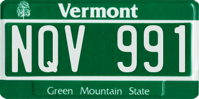 VT license plate NQV991