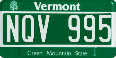 VT license plate NQV995