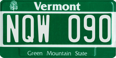 VT license plate NQW090