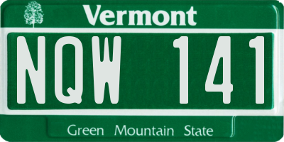 VT license plate NQW141