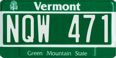 VT license plate NQW471