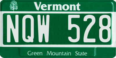 VT license plate NQW528