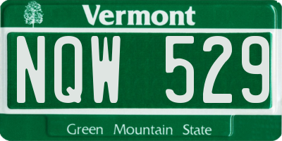 VT license plate NQW529